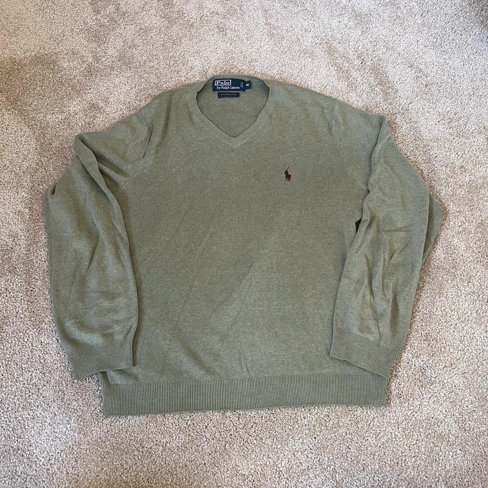 Polo by Ralph Lauren vintage Olive V-Neck Sweater